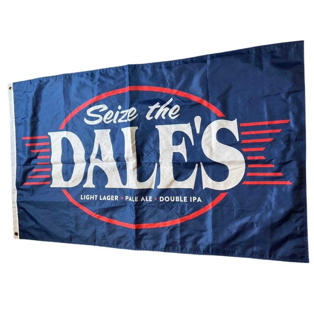 Dale’s Pale Ale Beer Banner Flag 35x61 Double Sided Brewery Bar Man Cave Decor